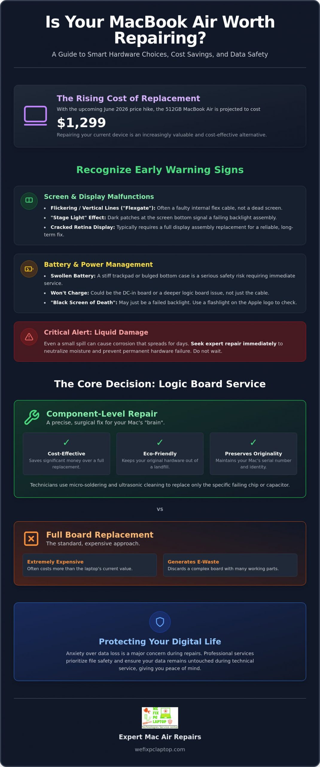 Professional Mac Air Repairs: Expert Solutions for Screens, Batteries, and Logic Boards